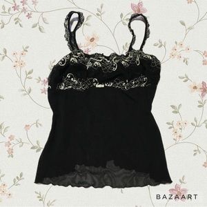 Milkmade 2000s sheer Coquette Lace Top